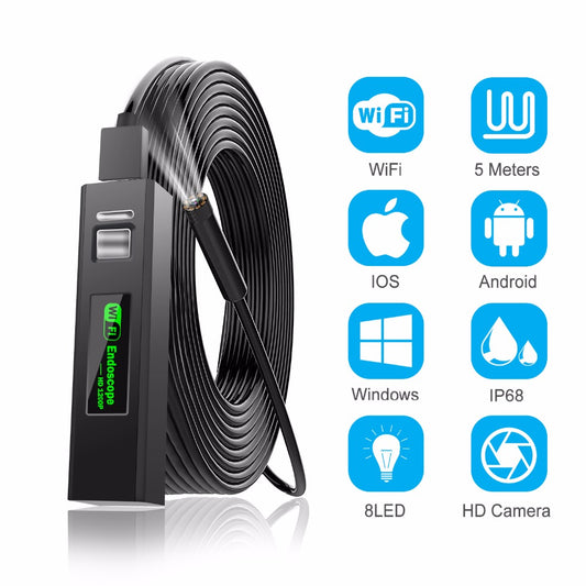 Endoscope Camera 3.9mm/8mm Wireless Endoscope 2.0 MP HD Borescope