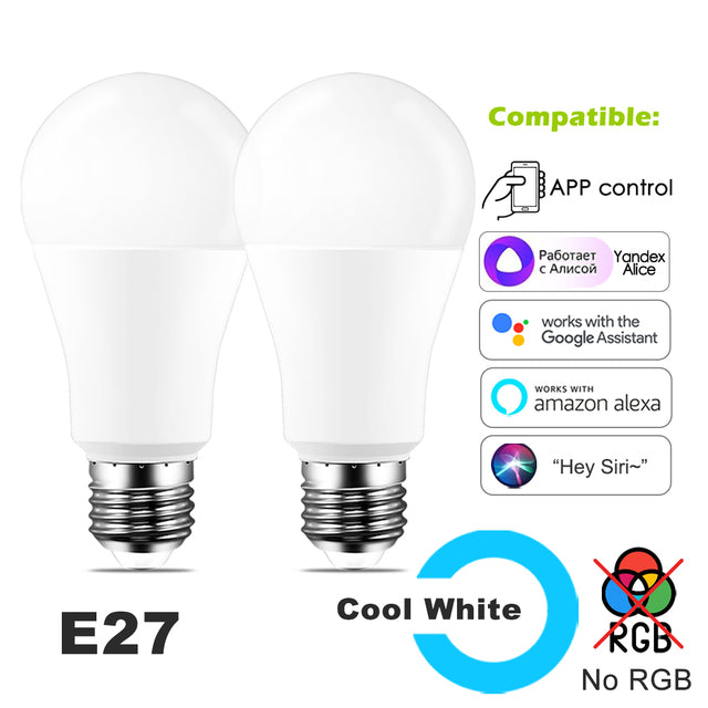 Smart Bulb Color WiFi Light LED Lamp Alexa Google Home Assistant Siri Voice Control Dimmable