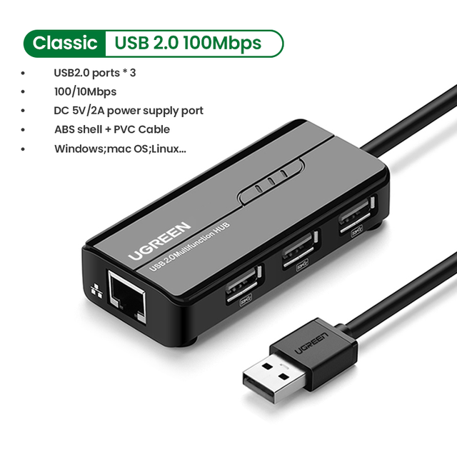 USB Ethernet 1000Mbps Ethernet Adapter USB RJ45 USB HUB