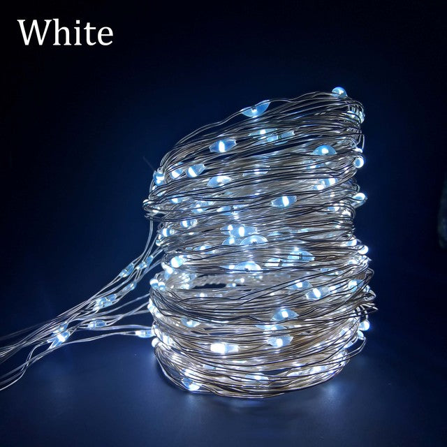 LED String Fairy Lights Christmas Decoration Chambre Remote Control USB