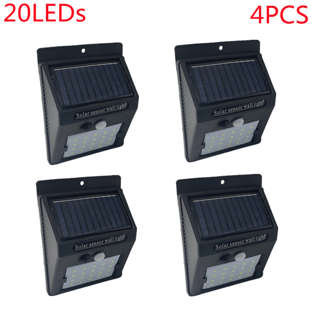 Outdoor 100 LED Solar Light Motion Sensor Waterproof Street Lights Solar Wall Lamp