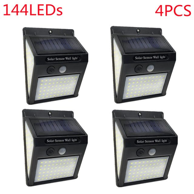 Outdoor 100 LED Solar Light Motion Sensor Waterproof Street Lights Solar Wall Lamp