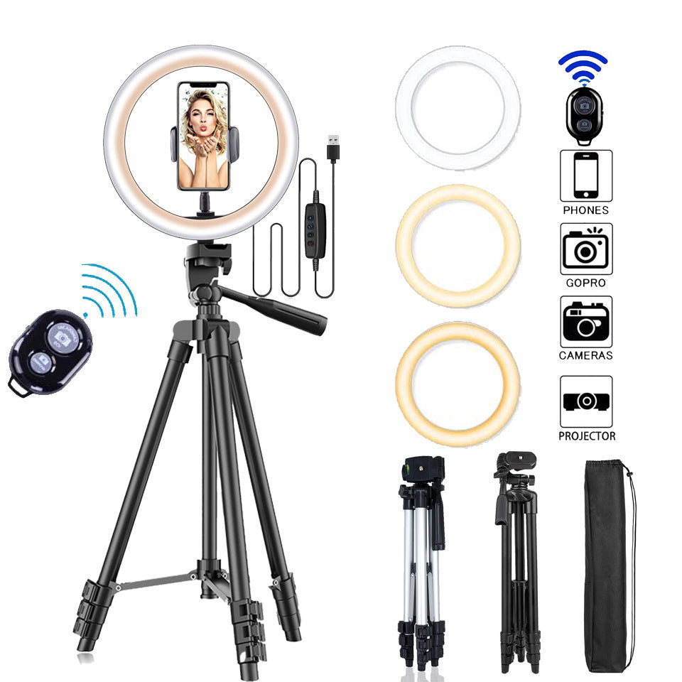 26cm Photo Ringlight Led Selfie Ring Light Phone Remote Control Lamp