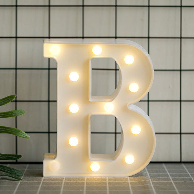 LED Letter Lights Heart Letter Symbol Sign Night Light for Desk Home Decoration