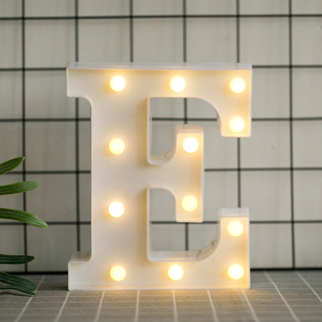 LED Letter Lights Heart Letter Symbol Sign Night Light for Desk Home Decoration