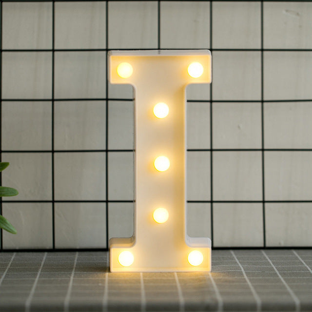 LED Letter Lights Heart Letter Symbol Sign Night Light for Desk Home Decoration