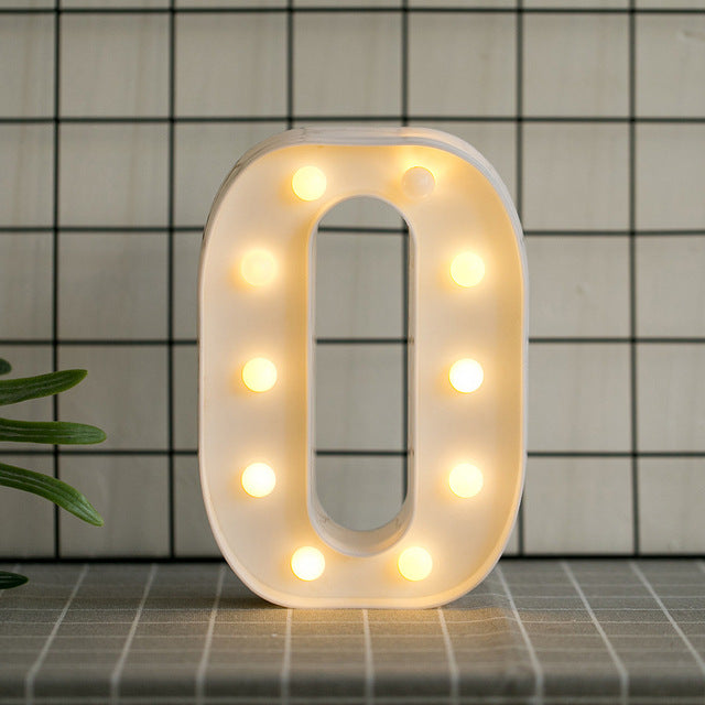 LED Letter Lights Heart Letter Symbol Sign Night Light for Desk Home Decoration