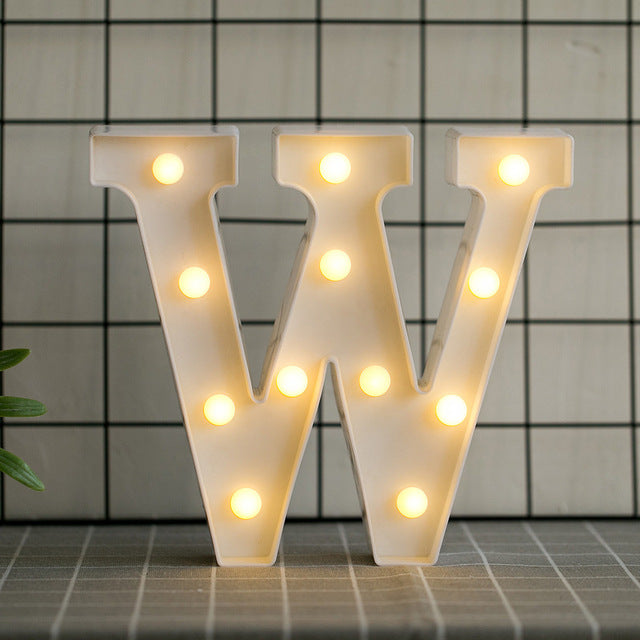 LED Letter Lights Heart Letter Symbol Sign Night Light for Desk Home Decoration