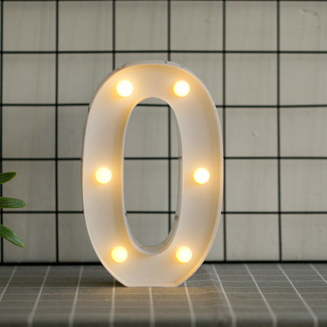 LED Letter Lights Heart Letter Symbol Sign Night Light for Desk Home Decoration