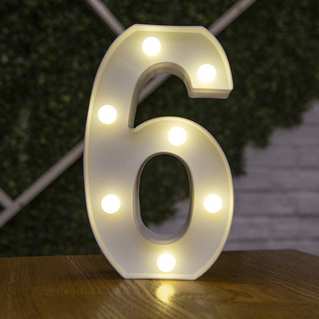 LED Letter Lights Heart Letter Symbol Sign Night Light for Desk Home Decoration