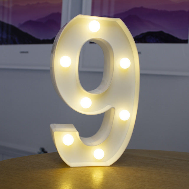 LED Letter Lights Heart Letter Symbol Sign Night Light for Desk Home Decoration