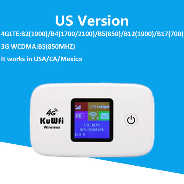 Hotspot Wifi Router Mobile LTE Router Pocket Mobile Hotspot For Travel 2100mAh Battery High Speed Internet