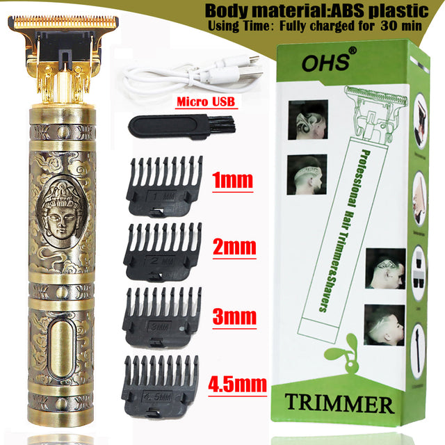 OHS T9 0mm Professional Hair Clipper Beard Trimmer Electric Razors For Men