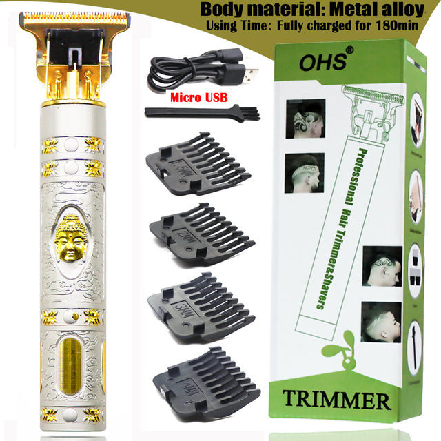 OHS T9 0mm Professional Hair Clipper Beard Trimmer Electric Razors For Men