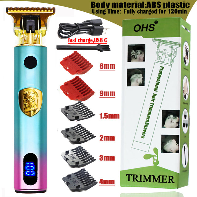 OHS T9 0mm Professional Hair Clipper Beard Trimmer Electric Razors For Men