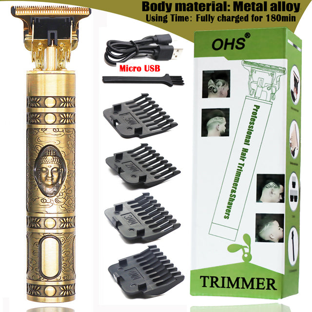 OHS T9 0mm Professional Hair Clipper Beard Trimmer Electric Razors For Men