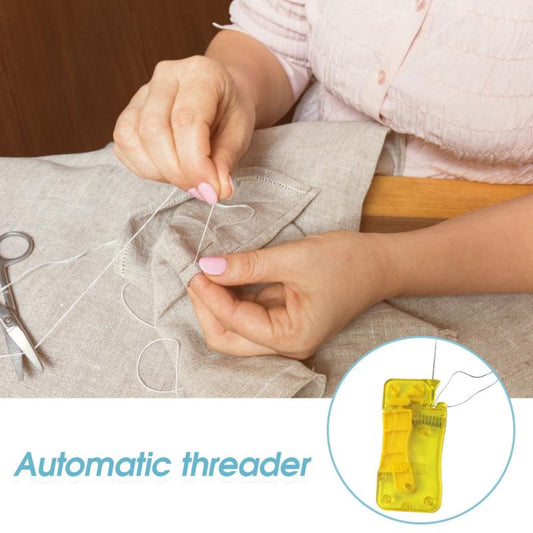 Yellow Large Needle Threader Automatic Sewing Device Parts For Elderly