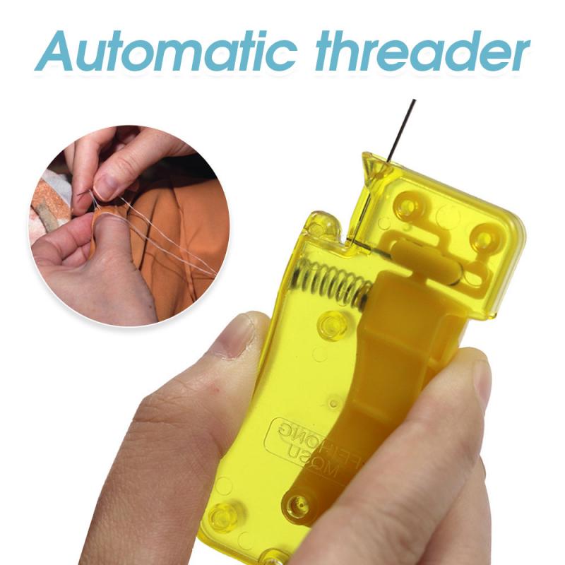 Yellow Large Needle Threader Automatic Sewing Device Parts For Elderly