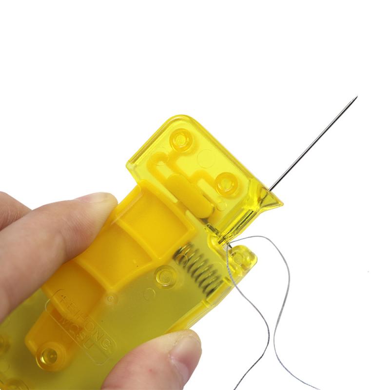 Yellow Large Needle Threader Automatic Sewing Device Parts For Elderly